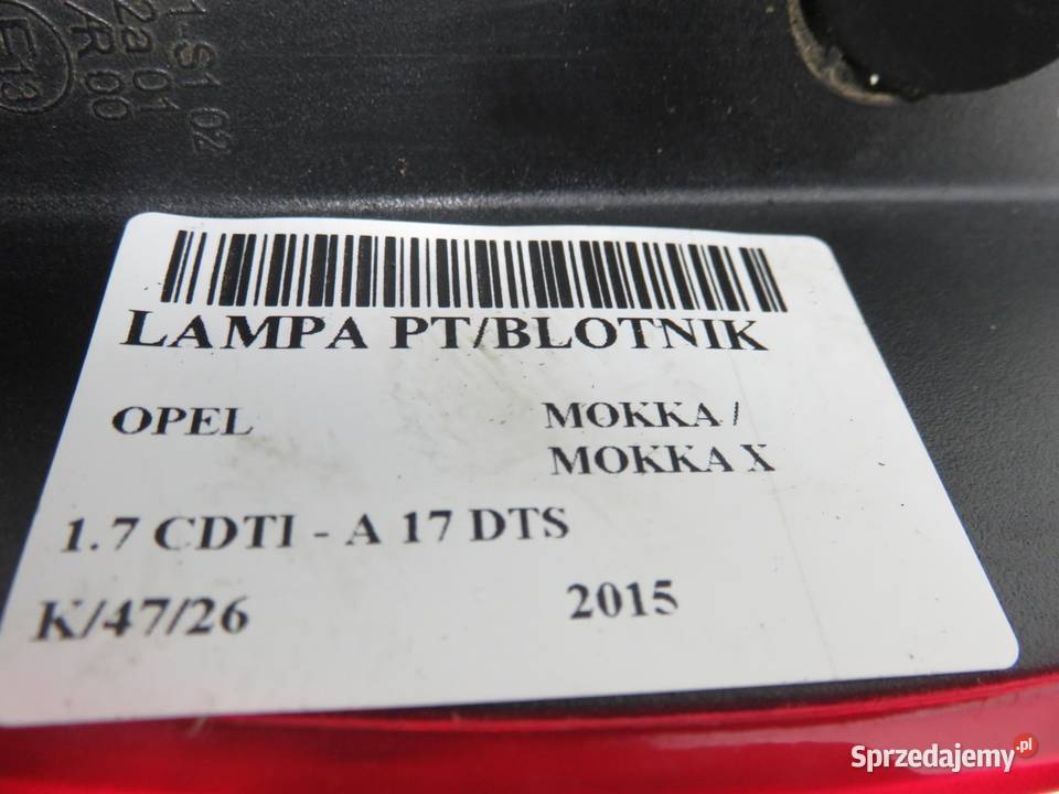 LAMPA PRAWA TYLNA OPEL MOKKA MOKKA X