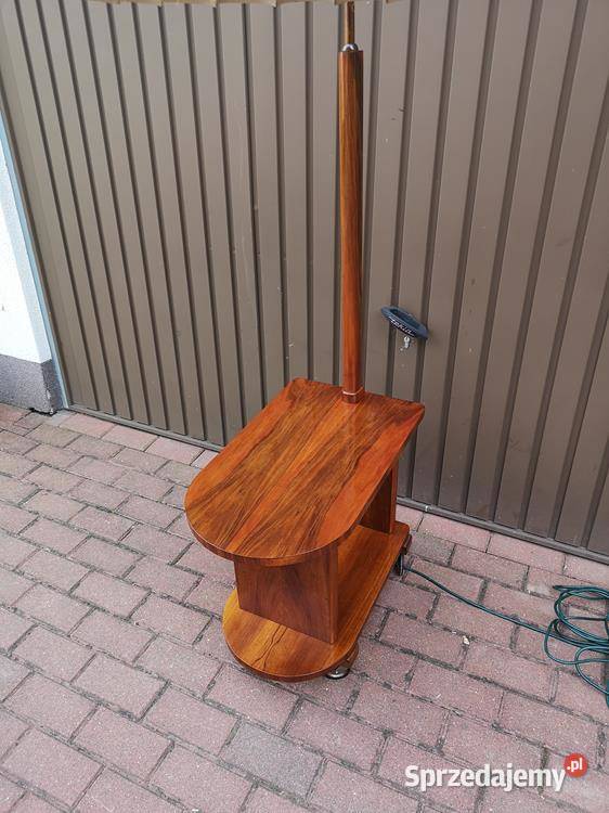 Lampa Stojąca Art Deco Renowacji Orzech Stara Swarzędz
