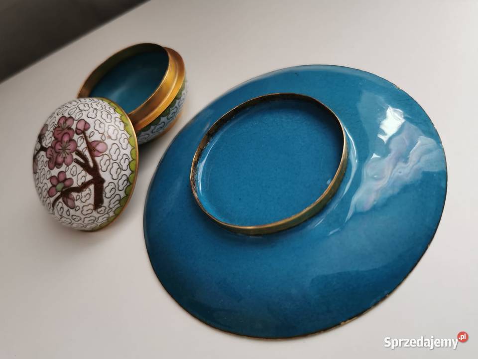 Zestaw dekoracyjny z emalii komórkowej mosiądz Rękodzieło