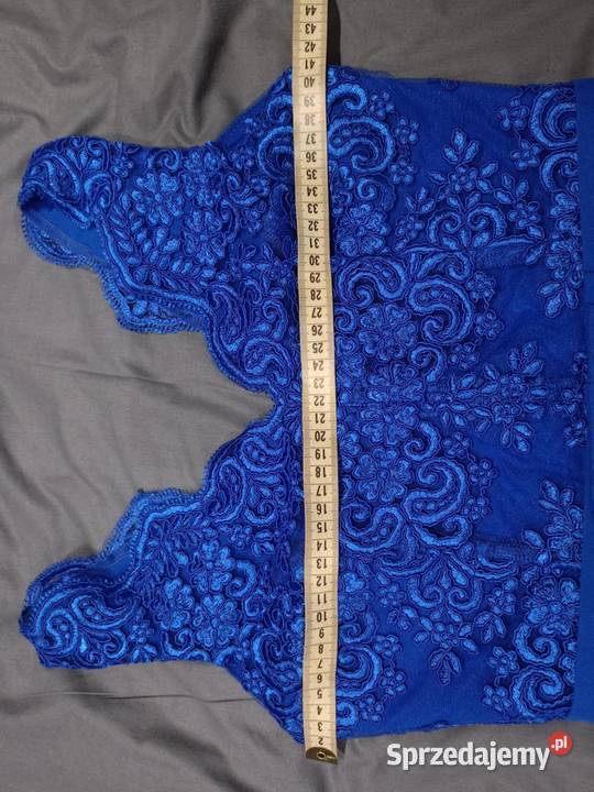 Sukienka śliczna tiul granatowa bez rękawa Radymno