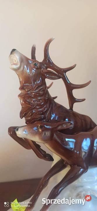 Figurka pary jelenie Carl Scheidig KG w Turyngii pomorskie Gdańsk