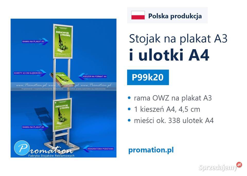 Stojak na katalogi A4 z miejscem na grafike Bydgoszcz