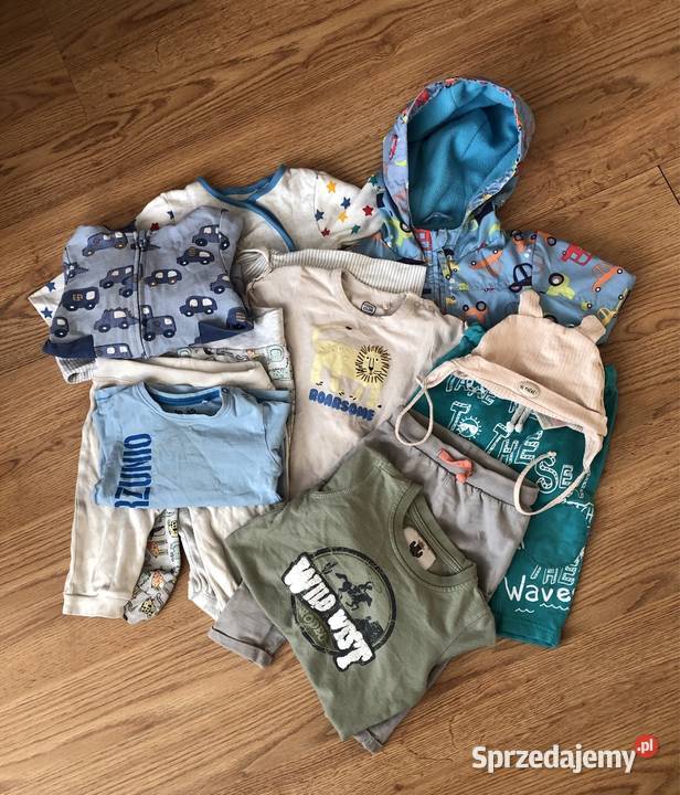 Zestaw ubrań na wiosnę dziecka w rozmiarze 74 11 sprzedam