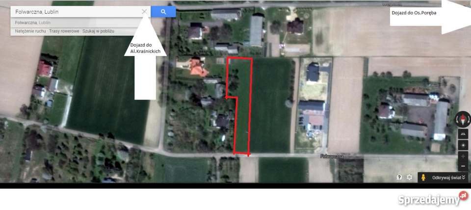 Działka Lublin Folwarczna 1684m2 lubelskie Lublin sprzedam