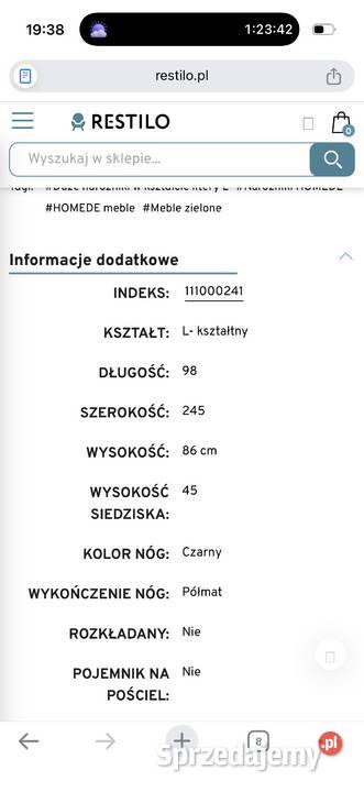 Narożnik Stan idealny
