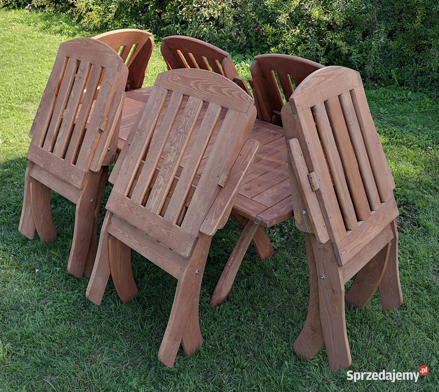 Komplet meble ogrodowe drewniane tarasowe Typ X śląskie Kalety sprzedam