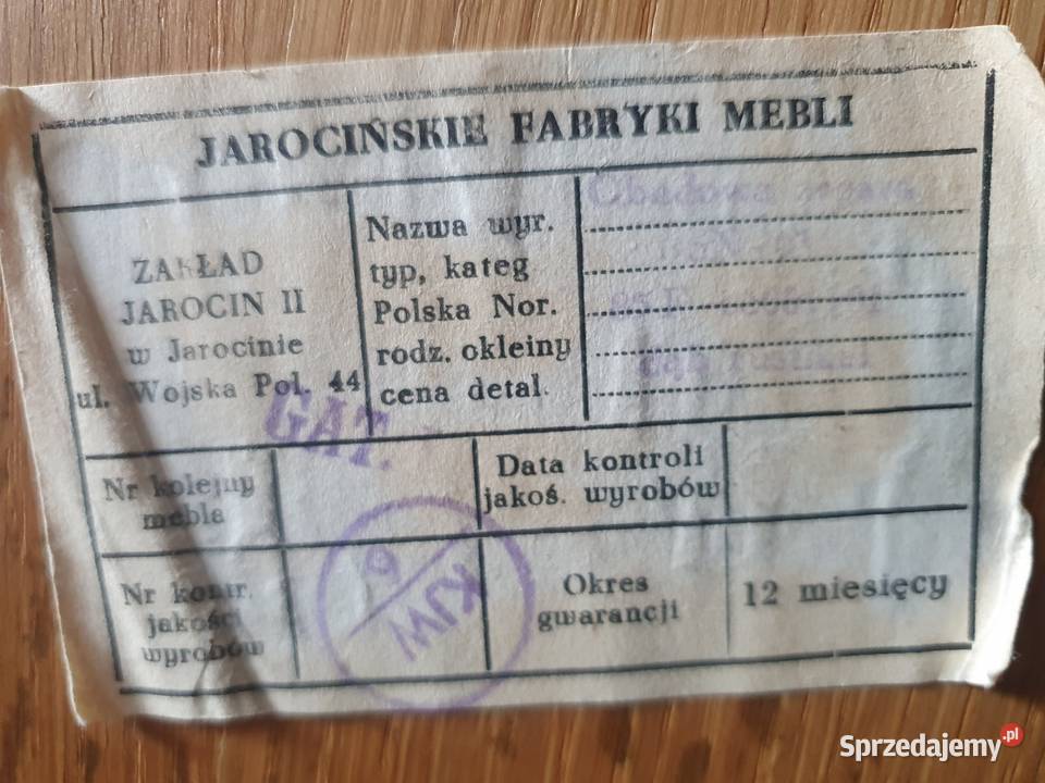 Piękny stary zegar METRONJAROCIN Ślązak Solnica