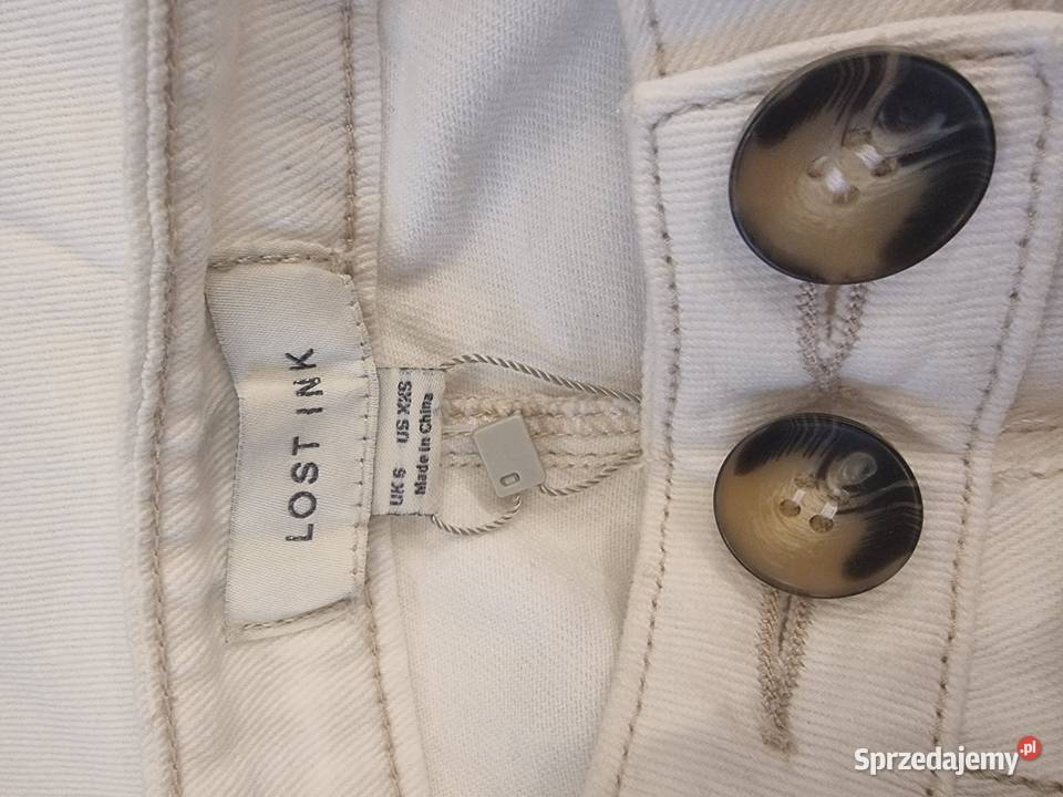 Biała jeansowa spódnica midi Lost Ink XXS Rozmiar 32(XXS) Kraków