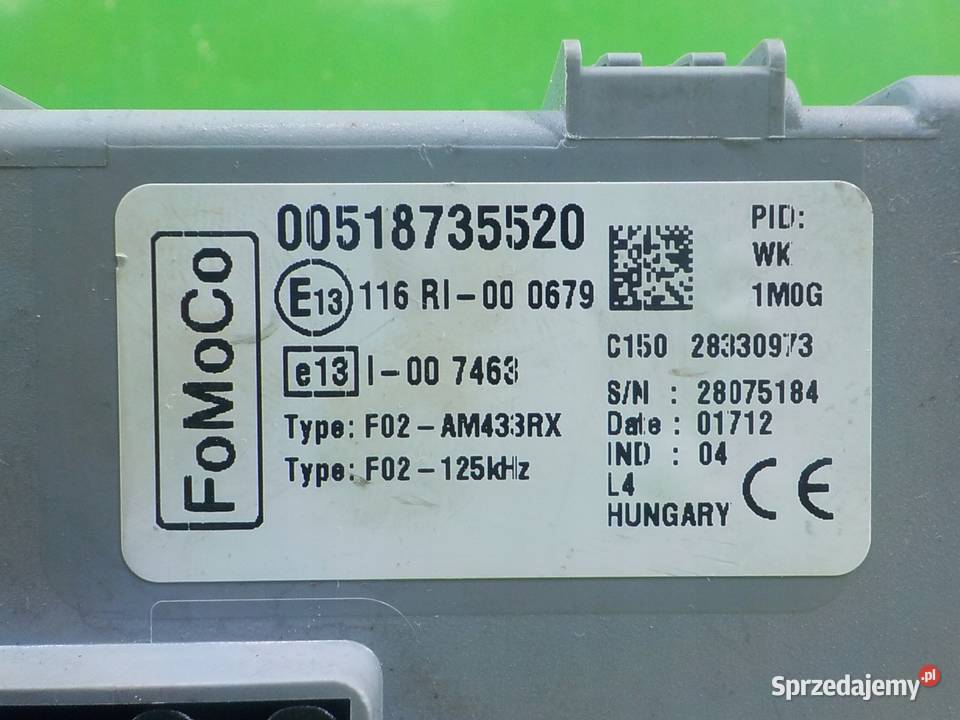 FORD KA MK2 II 12 B 12r 3D skrzynka osobowe Skrzynki bezpieczników Suków