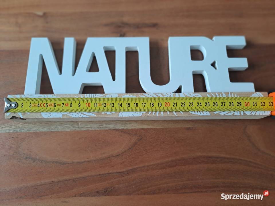 Drewniany napis dekoracyjny Nature Warszawa