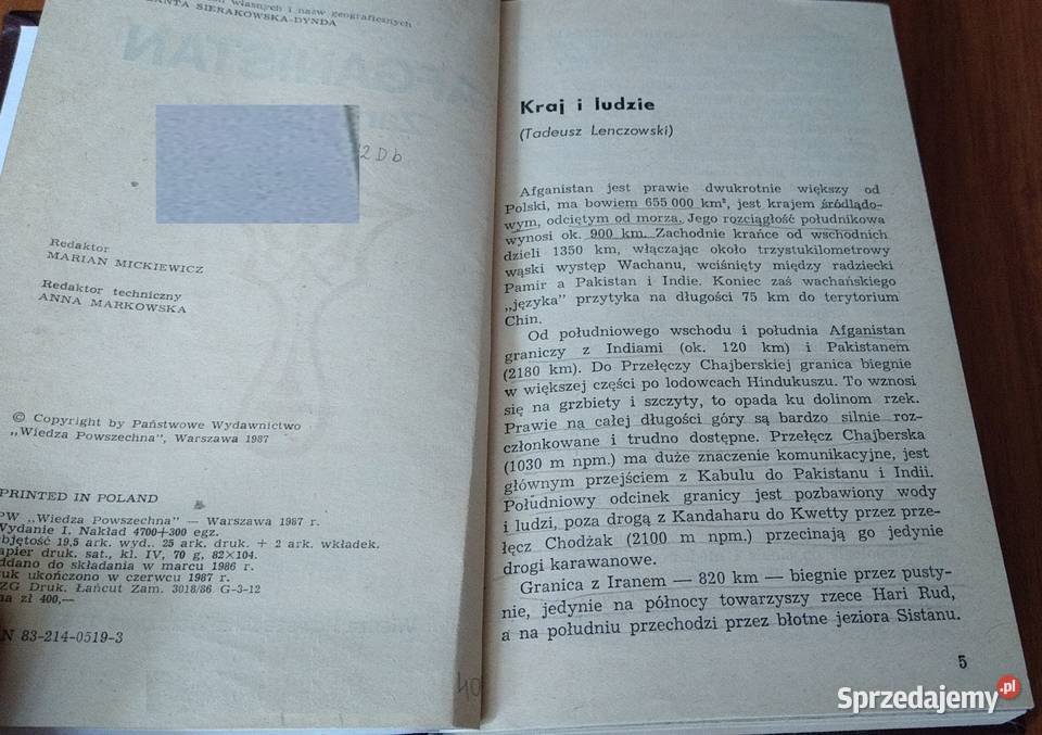 Afganistan zarys dziejów  Jan Petrus TWARDA Gdańsk