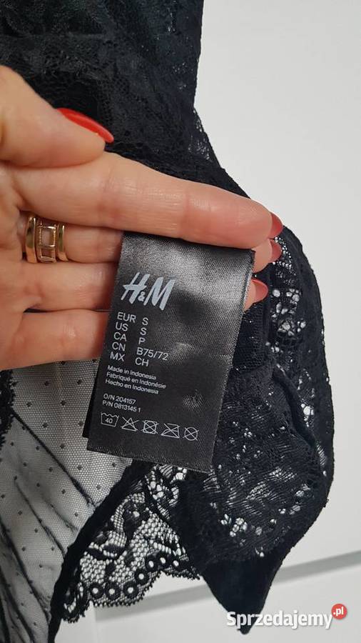 Koronkowe body HM S czarne Nowy Sącz