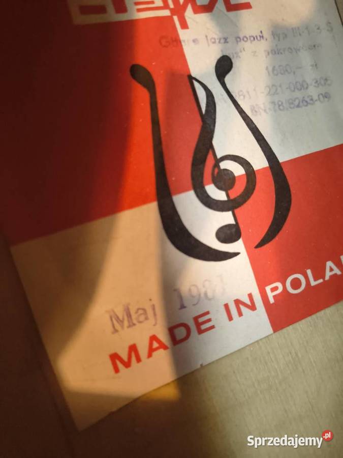 Polska gitara Defil jazz komplet z pokrowcem Skawina