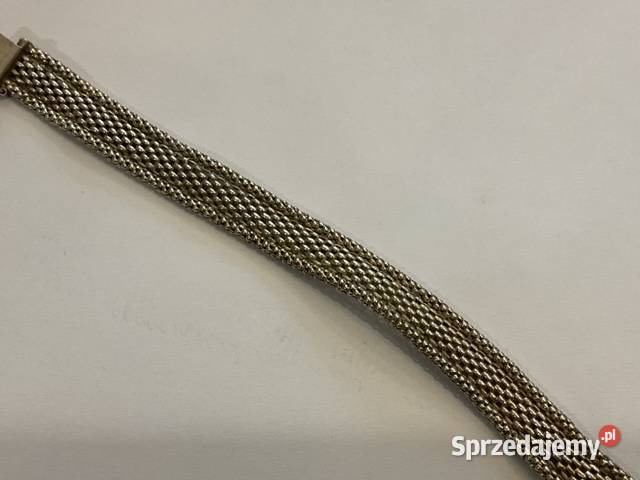 Srebrna bransoleta 925 szeroka siatka vintage Kraków