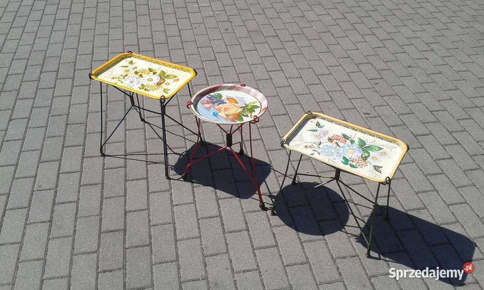 Stolik składany stojak taca PRL design lata 60 Gdynia