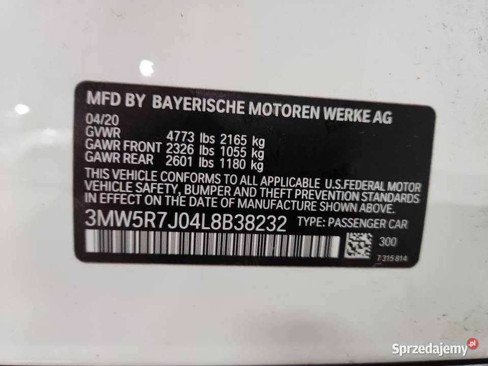 2020 BMW 330XI Częstochowa