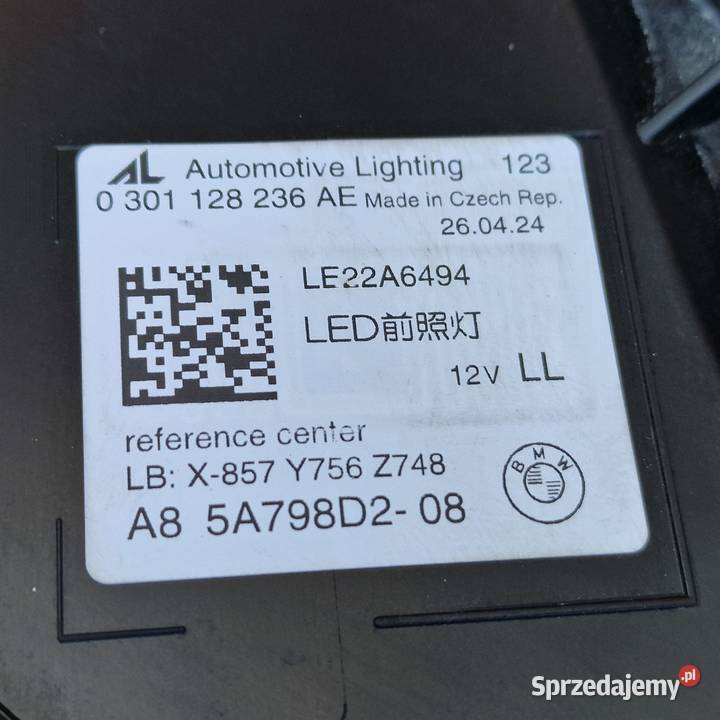 BMW 5 G60 G61 REFLEKTOR LAMPA FULL LED PRAWA lubuskie Bieleń