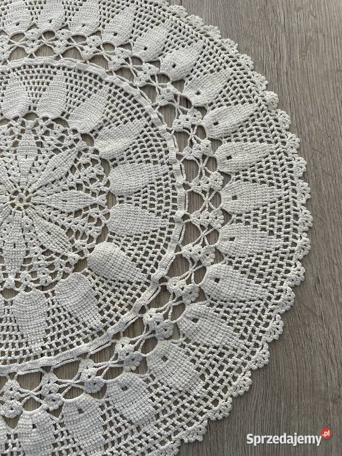 Serweta szydełko śr 60 biała Łódź