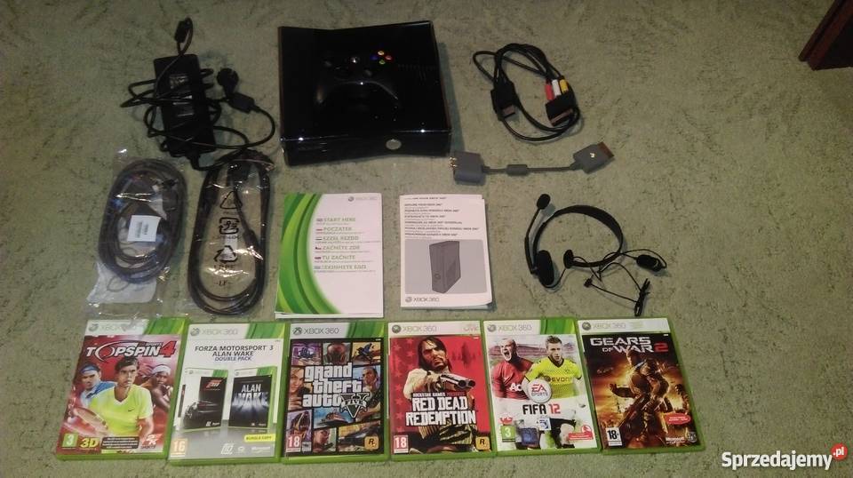 Konsola XBOX 360 Slim 250GB GTA V 6 gier Xbox360 Warszawa