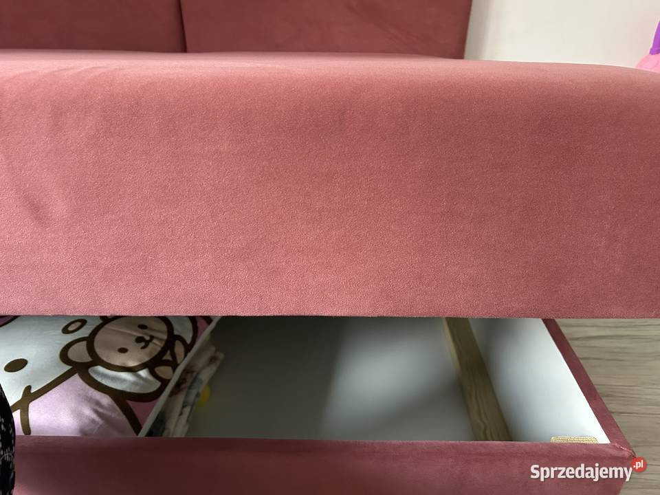 Łóżko dziewczynki róż welurowe stan idealny