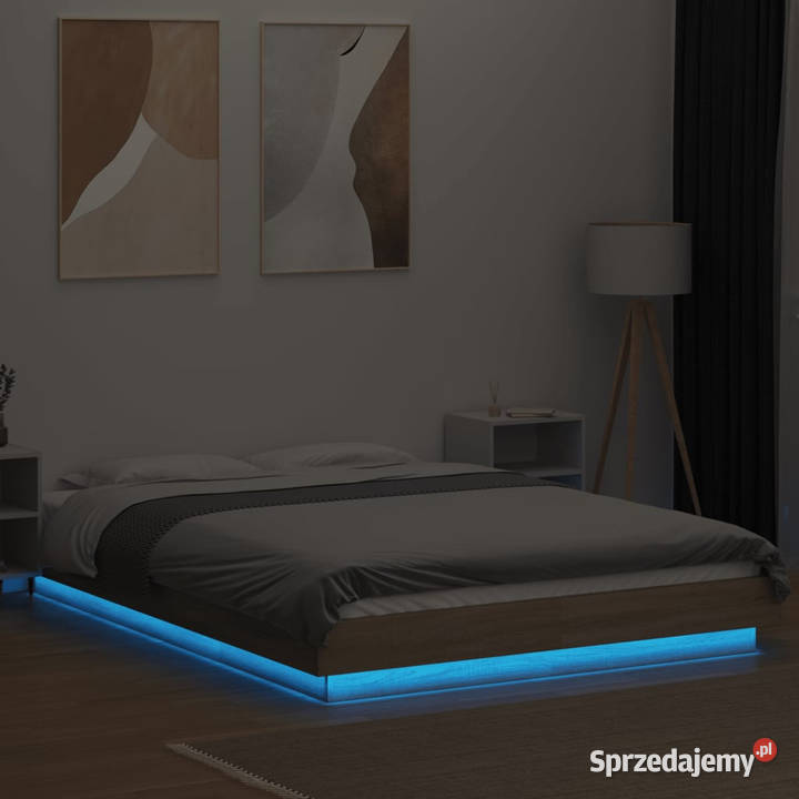 Rama łóżka z LED dąb sonoma 140x200 WM3281100 mazowieckie Warszawa