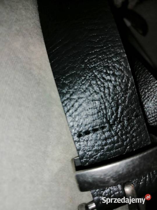 HOUSE Nowy z metką SKÓRZANY pasek z okuciami szary/srebrny Leszno