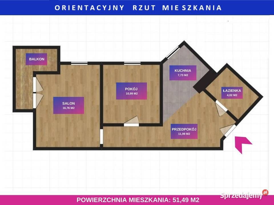 Klimatyczne mieszkanie 52 m2 z widokiem na las