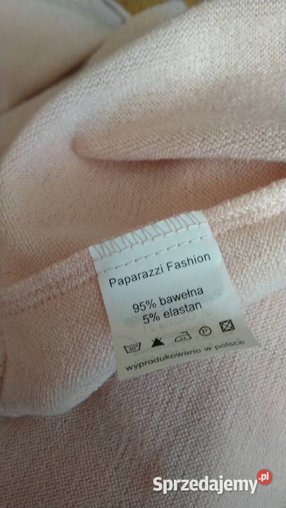 Sweterkowa sukienka pudrowy róż Paparazzi Spódnice i sukienki Krosno