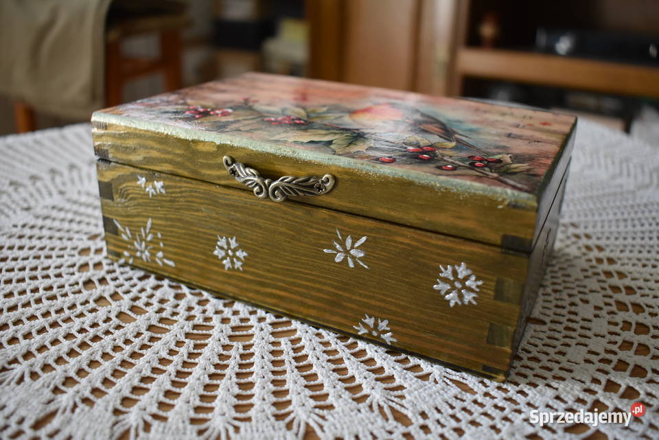 Szkatułka rękodzieło decoupage