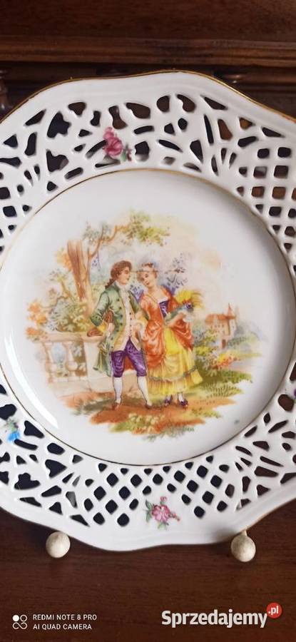 Talerz do powieszenia scena dworska Ażur Gdańsk