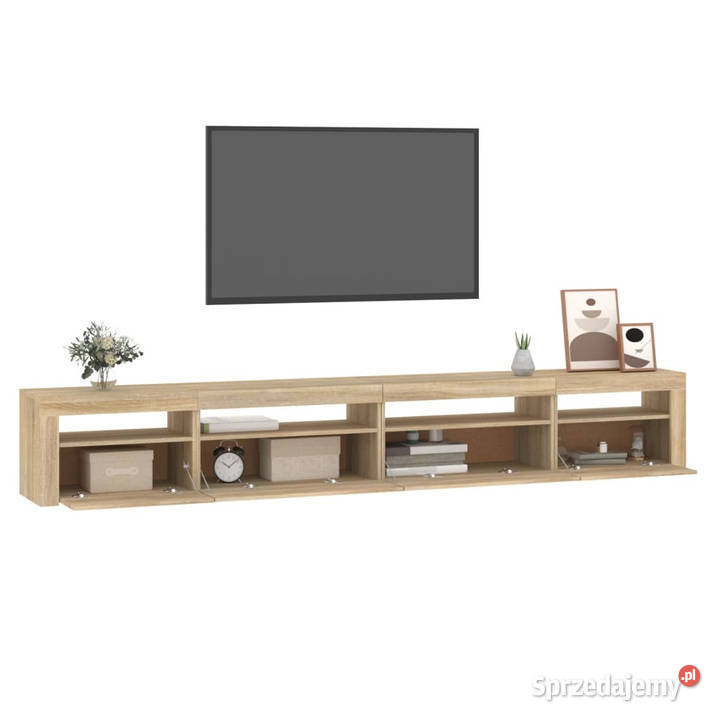 Szafka pod TV z oświetleniem LED dąb sonoma mazowieckie Warszawa sprzedam