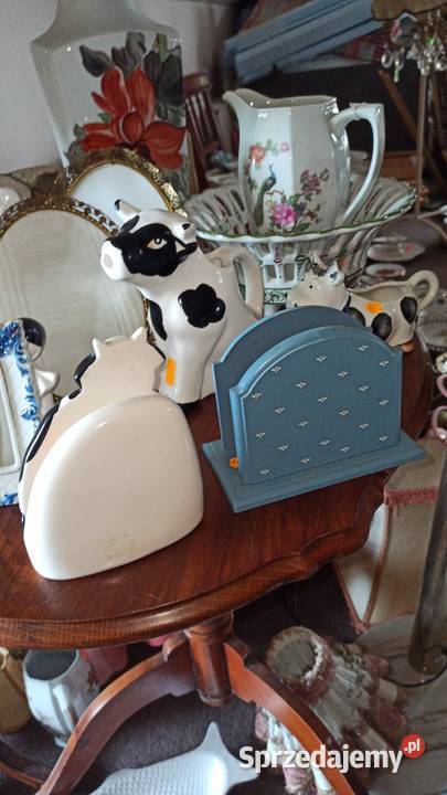 Drewniany serwetnik z gąskami Drugi z krówką Gdańsk