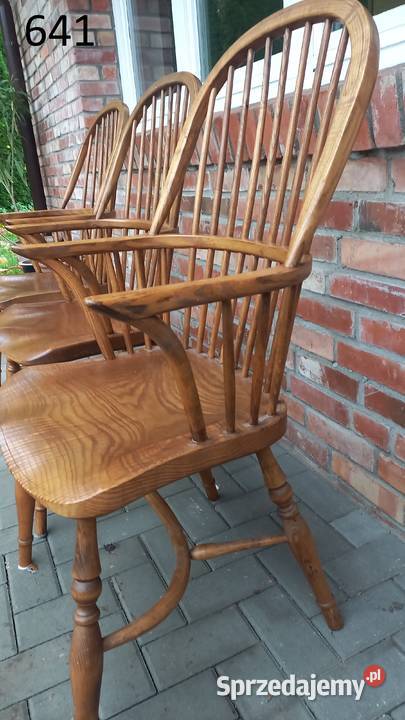 Fotele drewniane 3 sztuki rustykalne 641 Gawroniec sprzedam