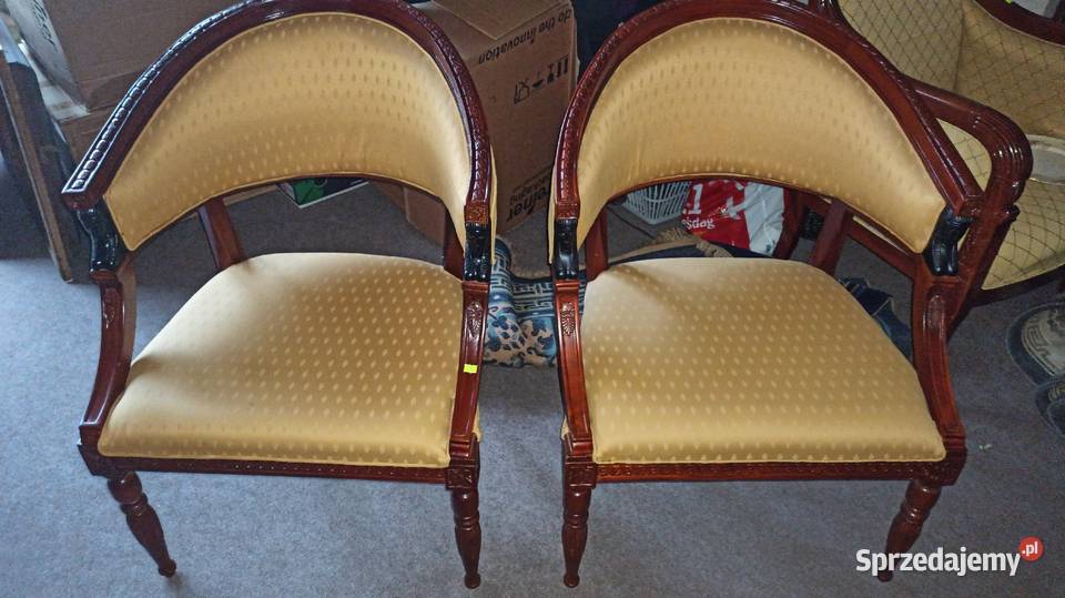 fotel kubełkowy mahoń Hebanowe popiersia