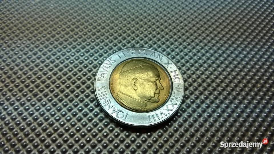 moneta Watykan 500 lirów 1988 Numizmatyka