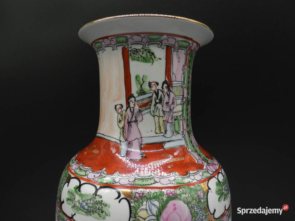Porcelanowy wazon duży Chiński wys 47 Raszków