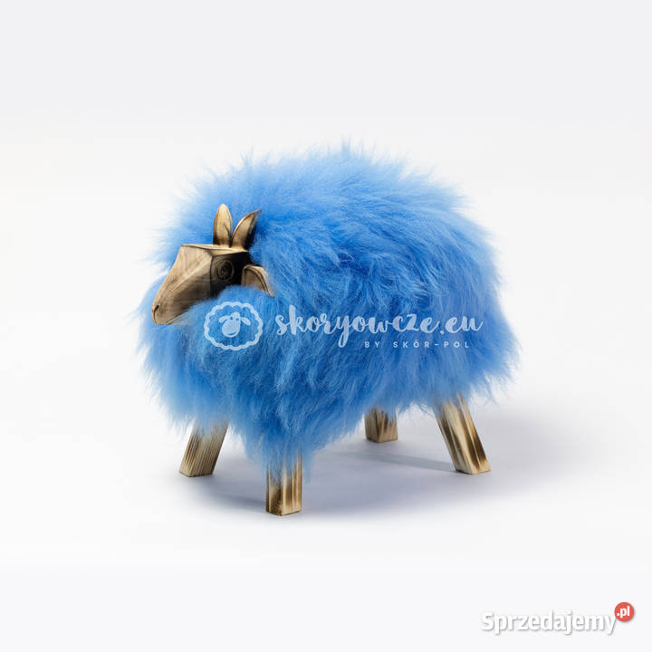 Krzesło baranek dekoracyjny niebieski Szaflary