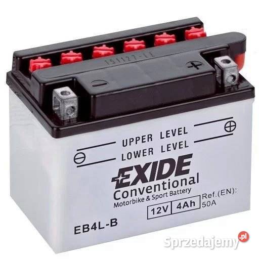 Akumulator motocyklowy EXIDE EB4LB YB4LB 12V 4Ah wielkopolskie Kalisz sprzedam