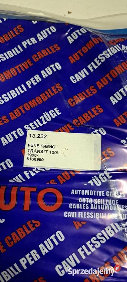 Linka hamulca ręcznego tył FORD TRANSIT mk3 8592 Luzino