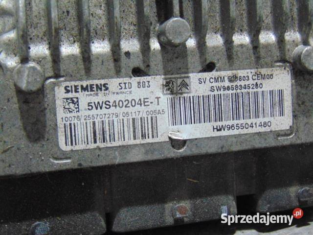KOMPUTER SILNIKA PEUGEOT 407 20 HDI 5WS40204ET