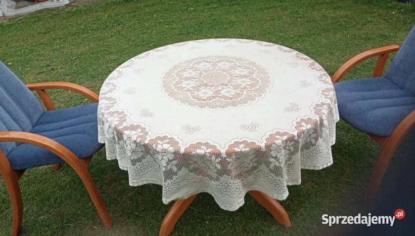Stół owalno okragły z fotelikami wielkopolskie Chocz sprzedam