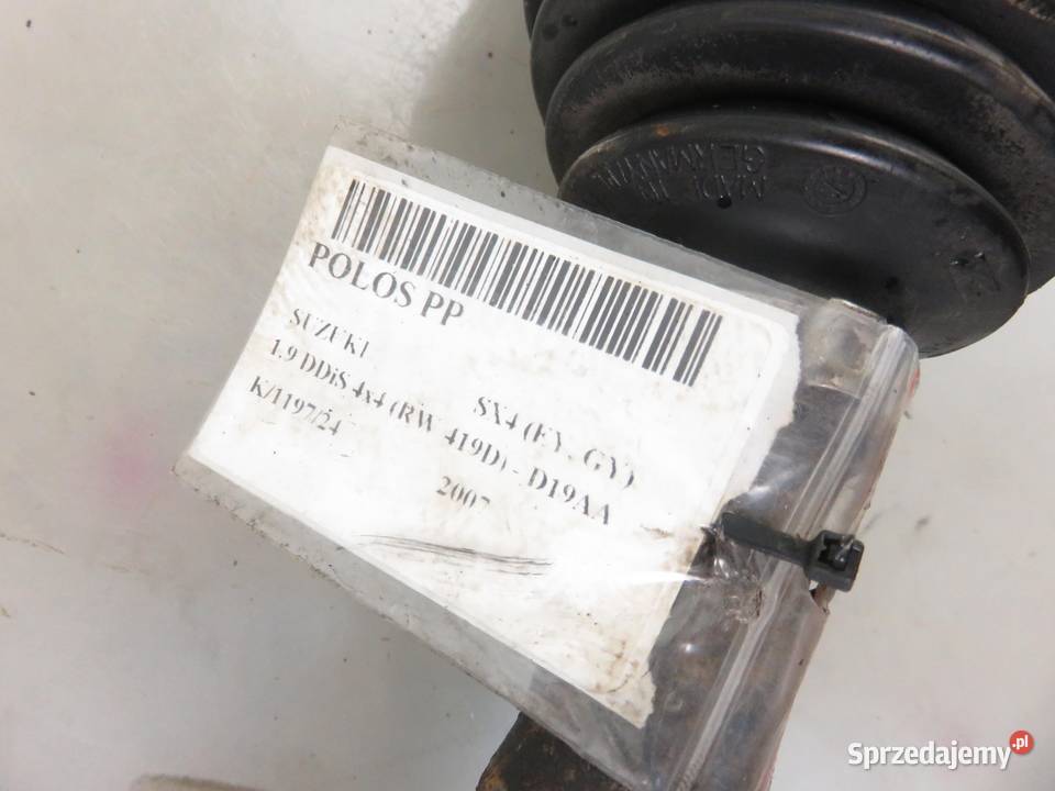 PÓŁOŚ PRAWA PRZEDNIA SUZUKI SX4 19 DDiS