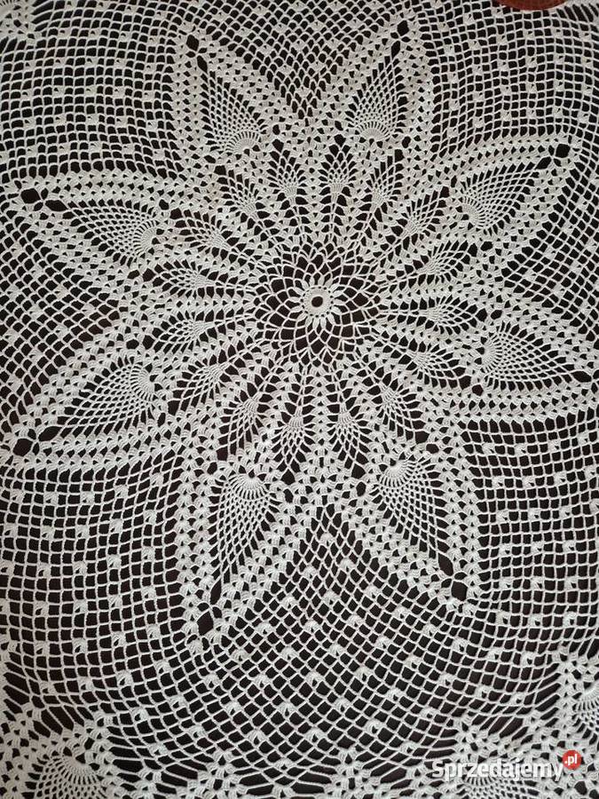 Niezwykły obrus szydełkowy handmade Biały 200 Warszawa sprzedam