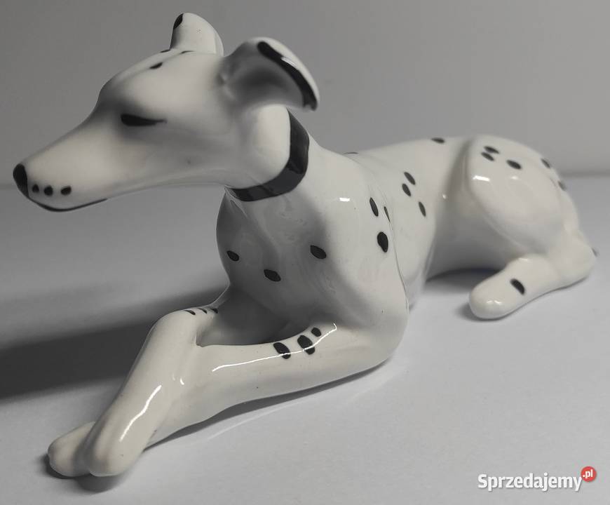 Pies Dalmatyńczyk figurka porcelana Ceroc Warszawa