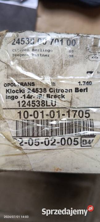 KLOCKI HAM PRZÓD CITROEN BERLINGO 08C4 PICASSO Tychy