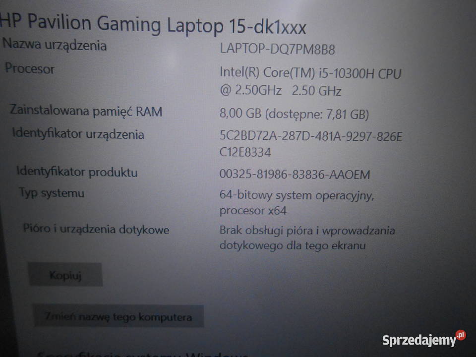 Laptop HP Pavilion Gaming Liczba rdzeni 4 HP/Compaq Katowice