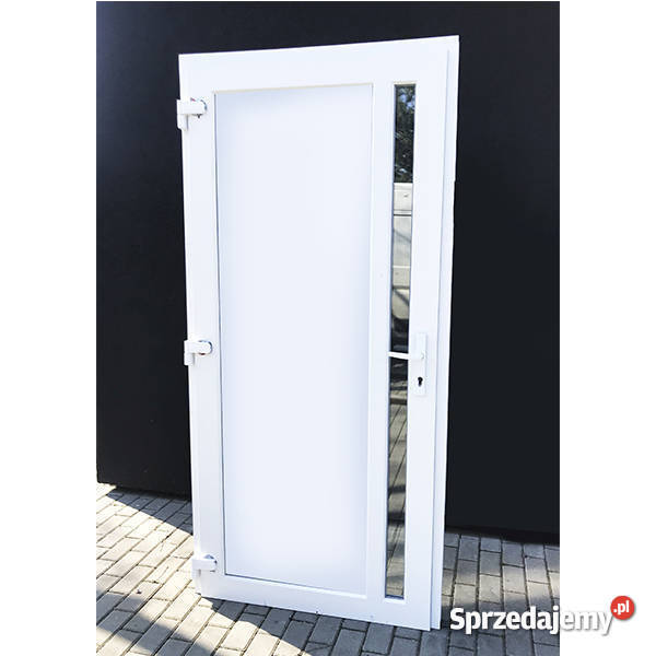 Nowe ciepłe drzwi 100x210 z długą szybą Toruń