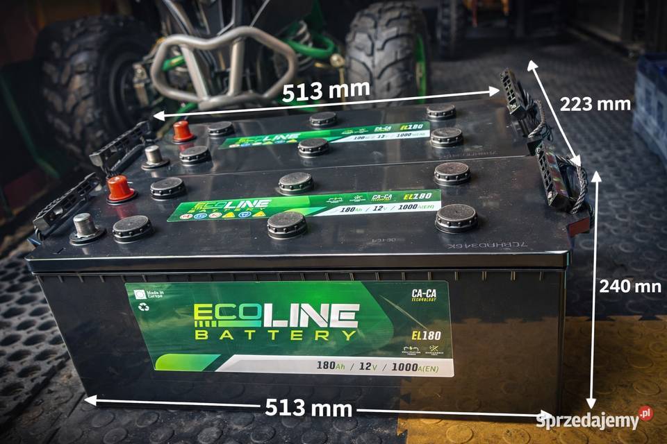 Akumulator 12v180Ah ECOLINE BATTERY EL180 ciężarowe Układ elektryczny, zapłon Siedlce