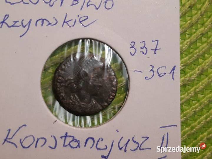 moneta Cesarstwa Rzymskiego panujący Kostancjusz podlaskie Łomża