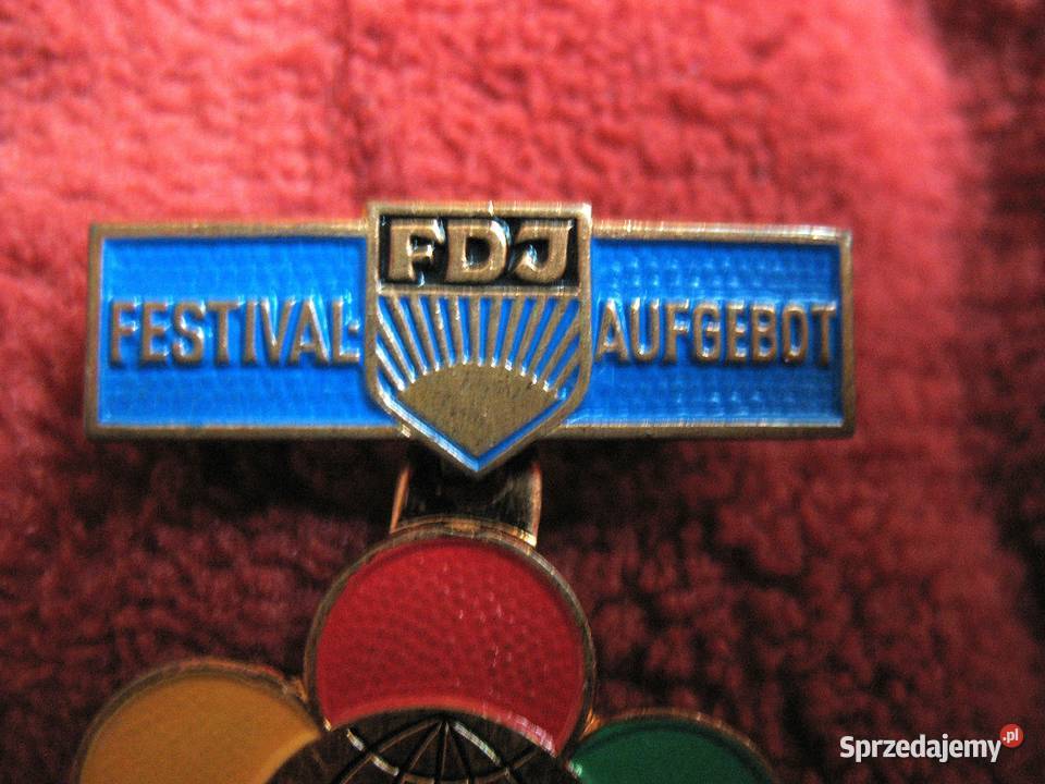Broszka Przypinka metal Festiwal Aufgebot 1973 Pozostałe sprzedam